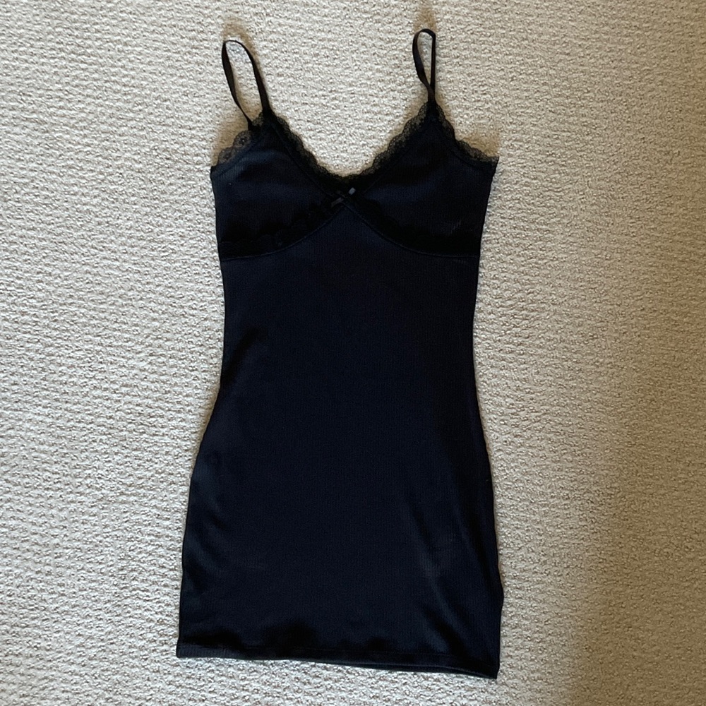 Divided Black Mini Dress